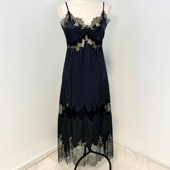Robert Rodriguez S/M Peekaboo Lace Dress Black LBD - Picture 1 of 8
